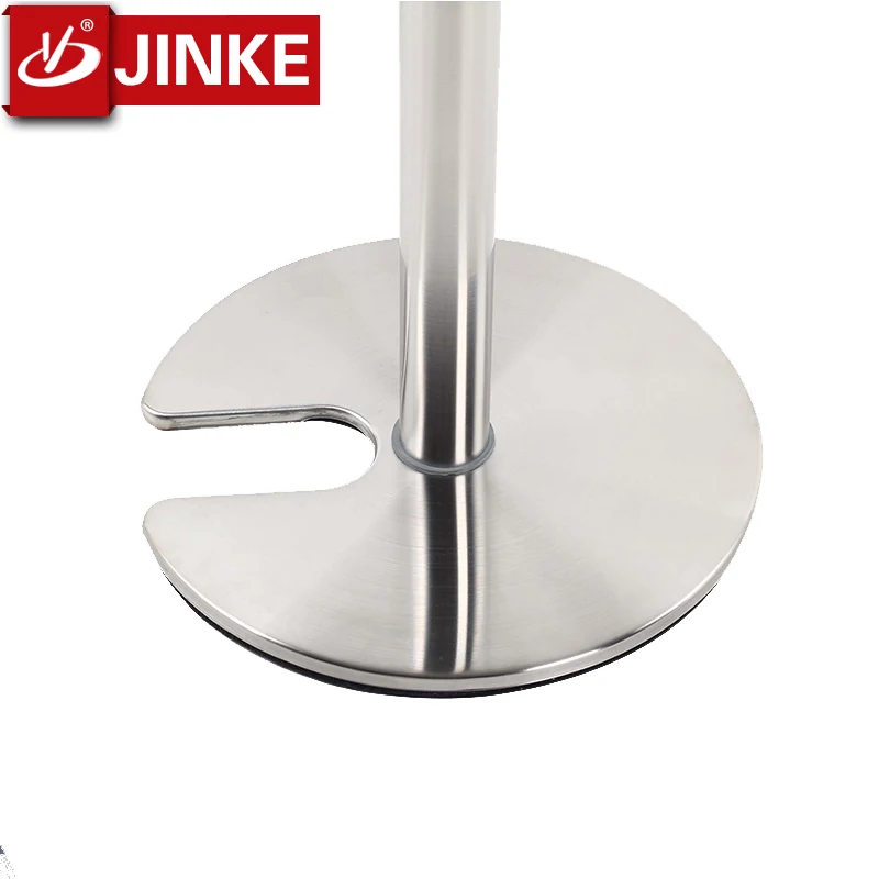 Removable Bollard Stainless Steel Upright Pole Retractable 2m Queue Barrier Cast Iron Round Base