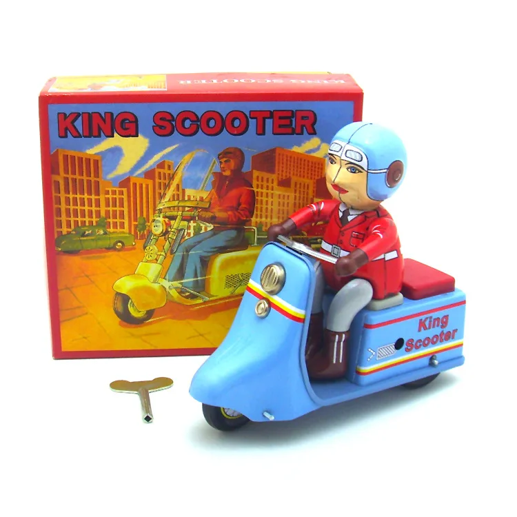 Wind Up Tin Toys Scooter Model Decoration Bar Pub