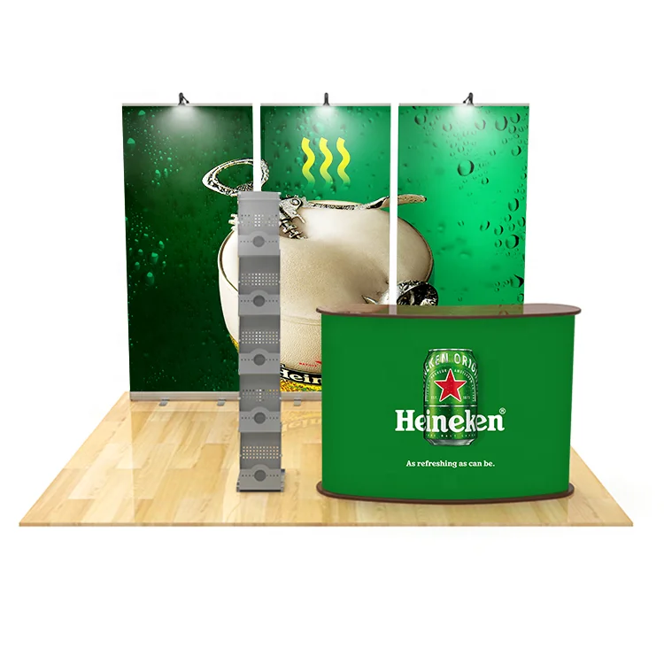 Aluminum custom logo printing 3x3 size exhibition stand trade show 10x10 display booth
