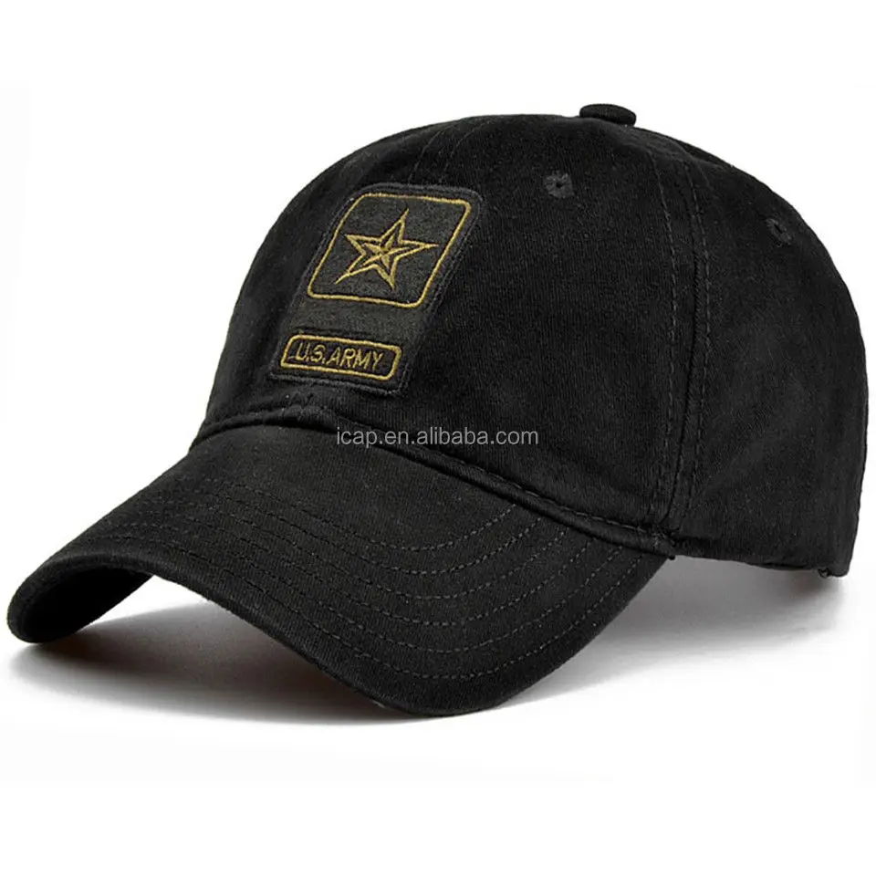 Manufacture military cap cotton embroidery logo trucker cap sports baseball cap