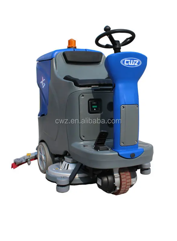 CE ISO approved driving type floor scrubber cleaning machine with Ametek vacuum motor