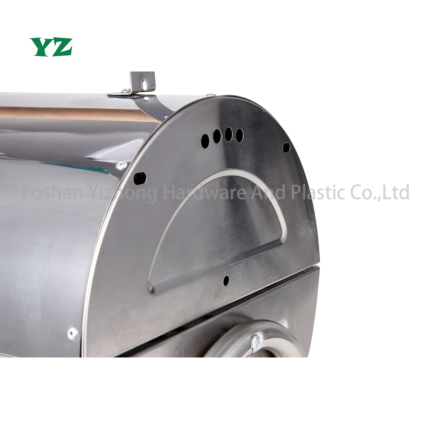 YZ портативный Настольный Кемпинг из нержавеющей стали с двойной чашей двойным цилиндром барбекю гриль для приготовления пищи на древесном