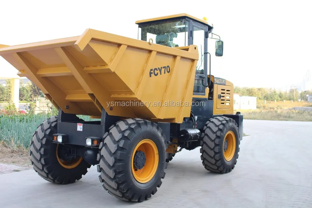 FCY70 agriculture 4x4 articulated front small dump truck chinese mini dumper 7 ton