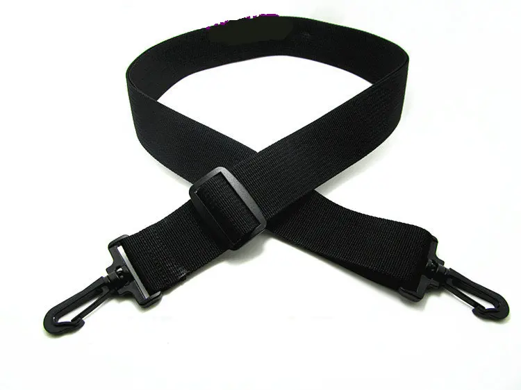 High quality pure black wide shoulder bag shoulder strap