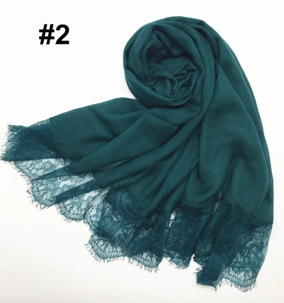 ZP Malaysia lace arab cotton tartan lace hijab muslim scarf abaya