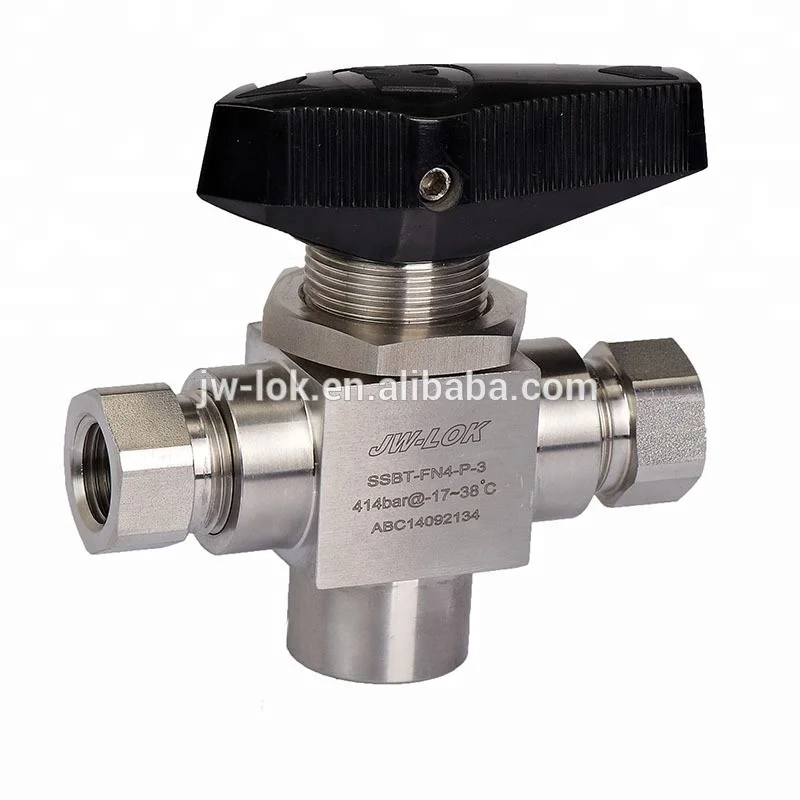 stainless steel 10000psi 3 way ball valve