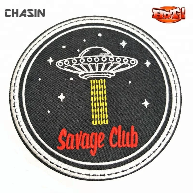 Custom embroidered heat press school uniform logo patch no minimum