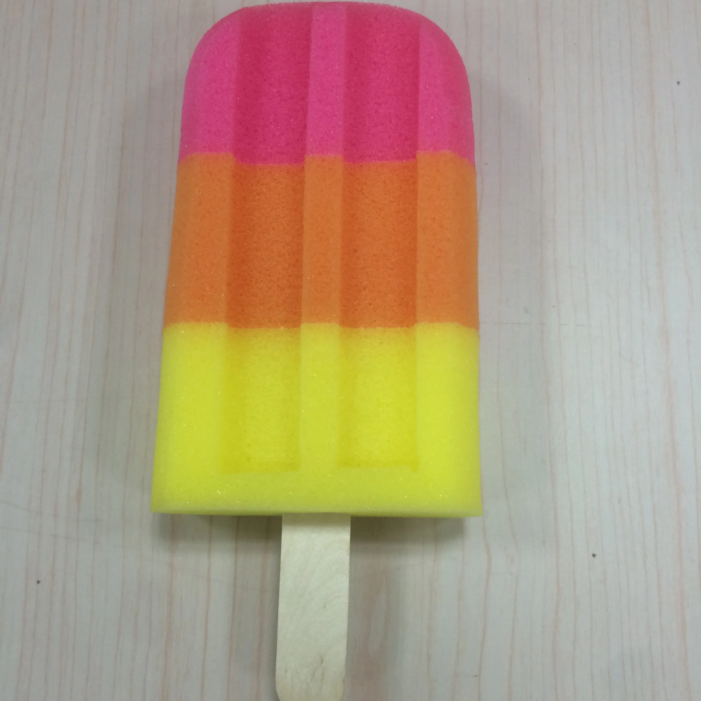 Popsicle shape ICE candy bottle washer kitchen washing sponge dish sponge scrubber with handle
