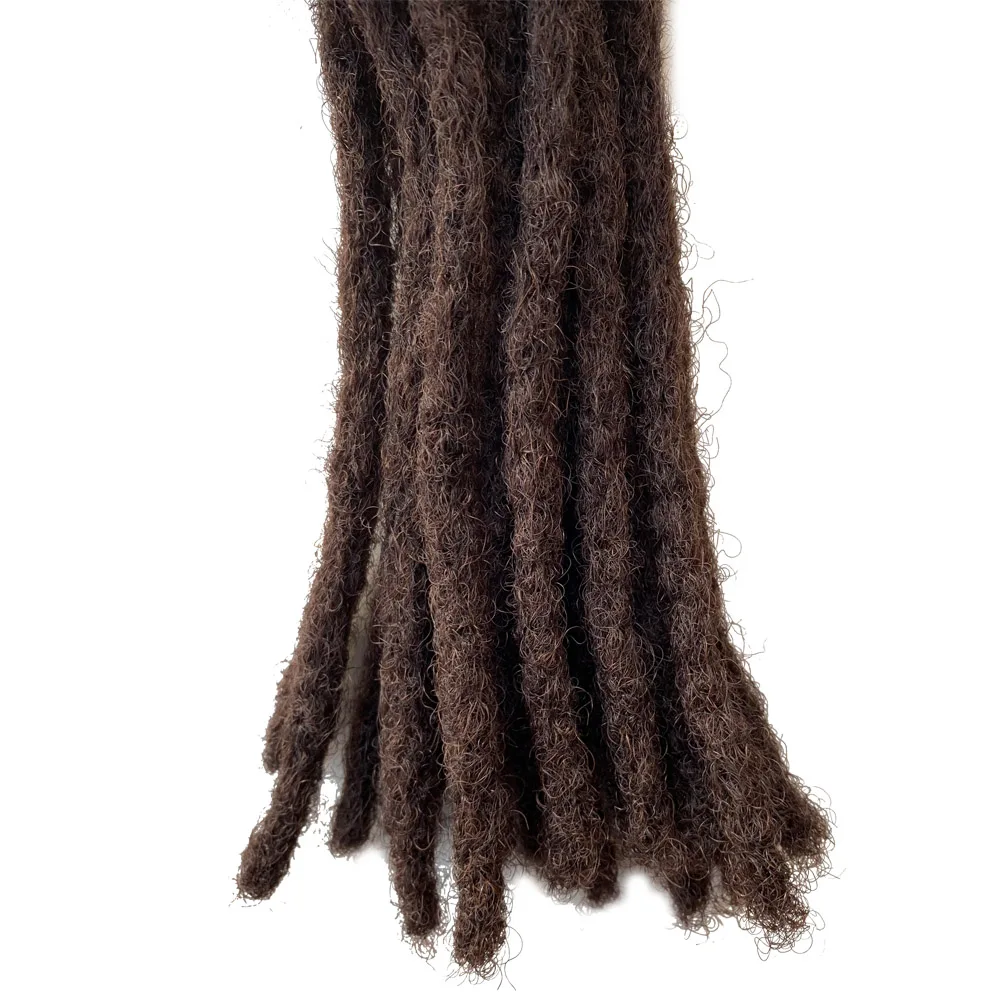 YONNA Human Hair Microlocks Sisterlocks Dreadlocks Extensions Full Handmade (Width 0.4cm) 100% Human Hair Brown #4