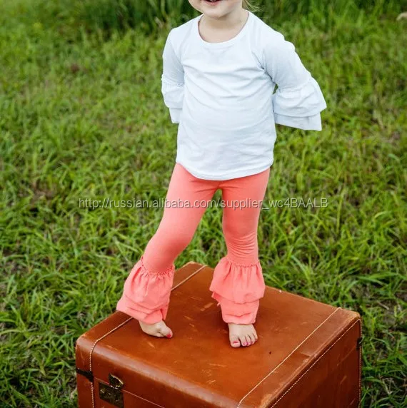 2015 горячая распродажа оптовая продажа ребенка наряд! Белый рюшами топ с розовый мягкий хлопок подгузники