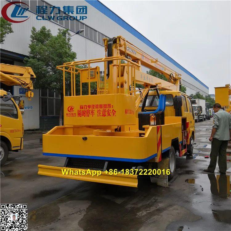 ISUZU 600P double cab 14m 16m working height hydraulic lift basket manlift truck