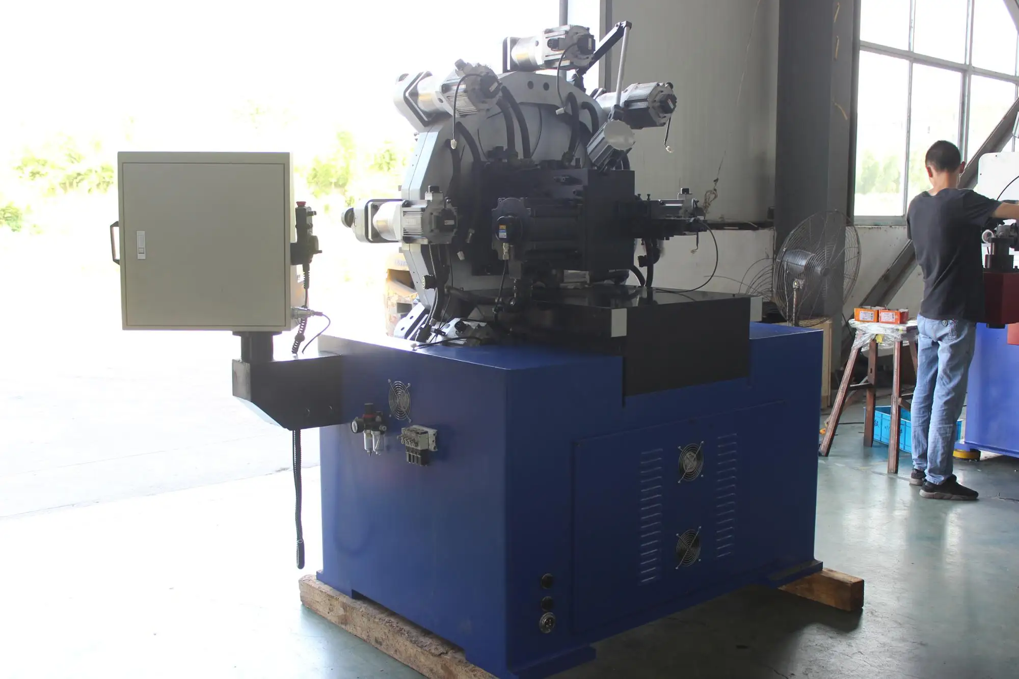 YF brand CNC-1145 CNC camless spring machine , wire basket bending machine