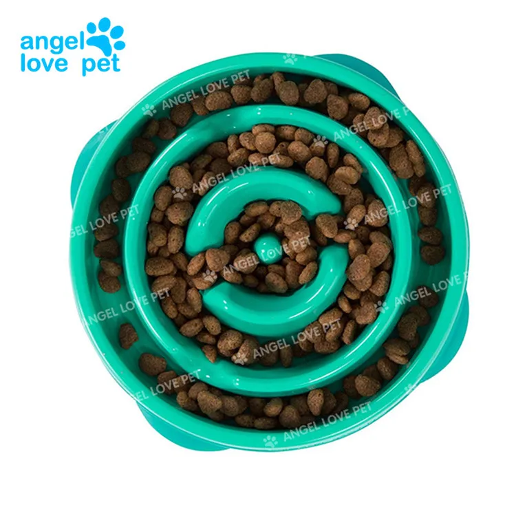 Hot Selling New Invention Colorful Diet Healthy Eating Slow Feed Plastic Pet Dog Food Water Bowl