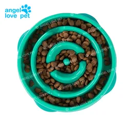 Hot Selling New Invention Colorful Diet Healthy Eating Slow Feed Plastic Pet Dog Food Water Bowl
