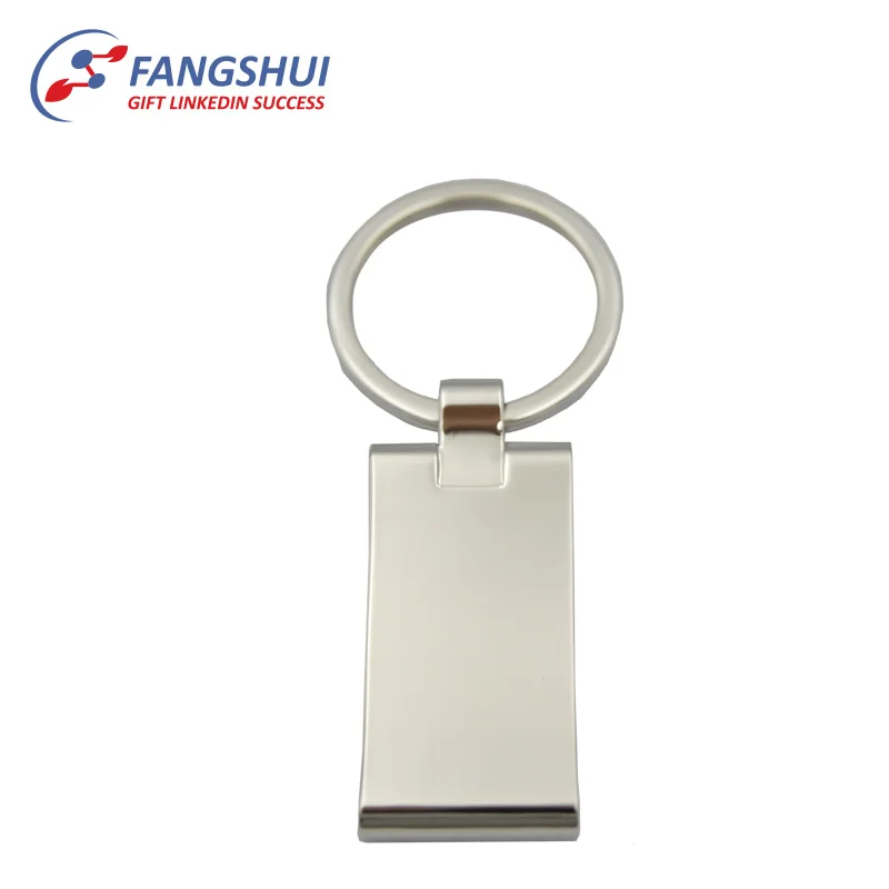 baratos al por mayor brand name keychain blank supermarket oblong shape zinc alloy custom metal key ring