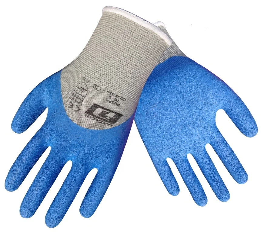 13G Red Polyester Lining With Anti-slip Latex Coated Wholesale Work Gloves made in china for Assembly  Worker