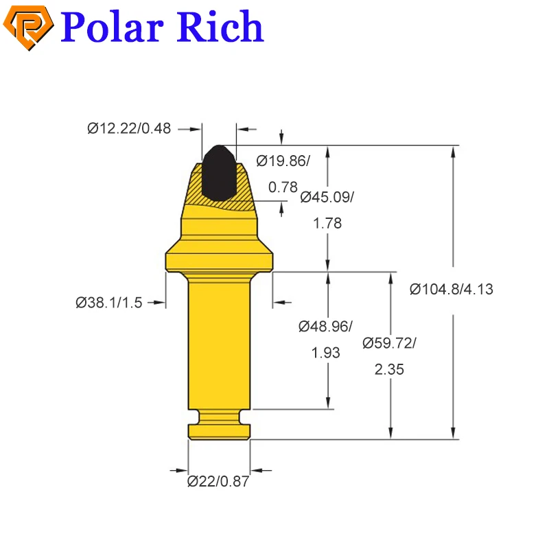 hot sale SL07 auger drill teeth round shank rock rotary conical pick oil drilling tools