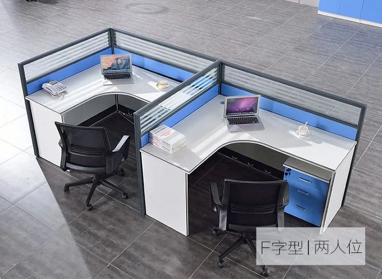 China Modular Office Furniture Modern 4 Person L Shape Corner Workstation Desk