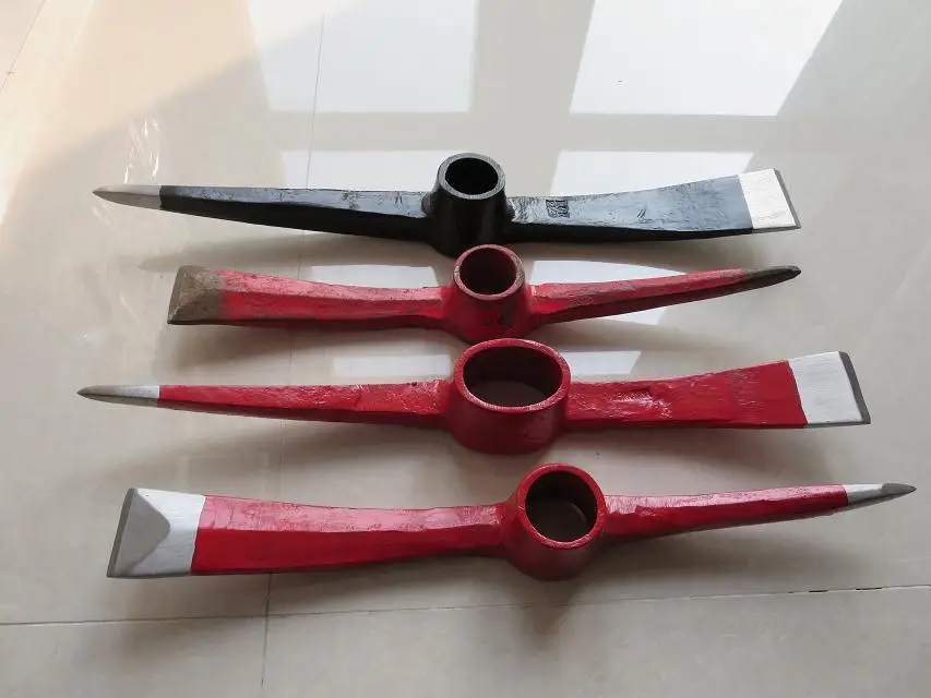 wooden handle pickaxe