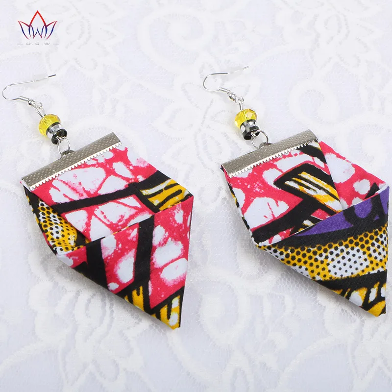 2019, уникальные треугольные серьги, африканские ювелирные изделия, африканские тканевые серьги ручной работы, африканские серьги, экологичные украшения WYB125