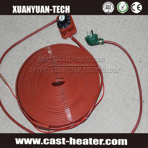 flexible silicone band heater with cable