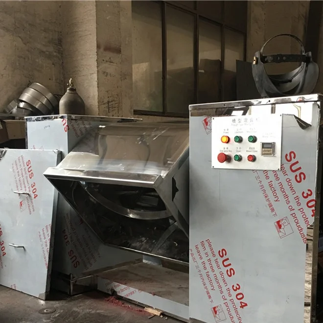 Horizontal stirring mixer trough double paddle blender machine trough shape mixer for coco bean coffee powder potato starch