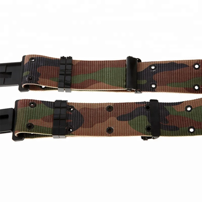 wholesale Classic heavy weight military nylon web army belt with plastic buckle