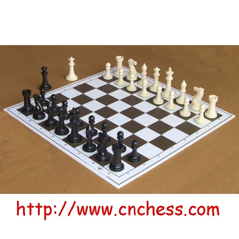 international chess game set with custom printing logo on the chess board and chess bag