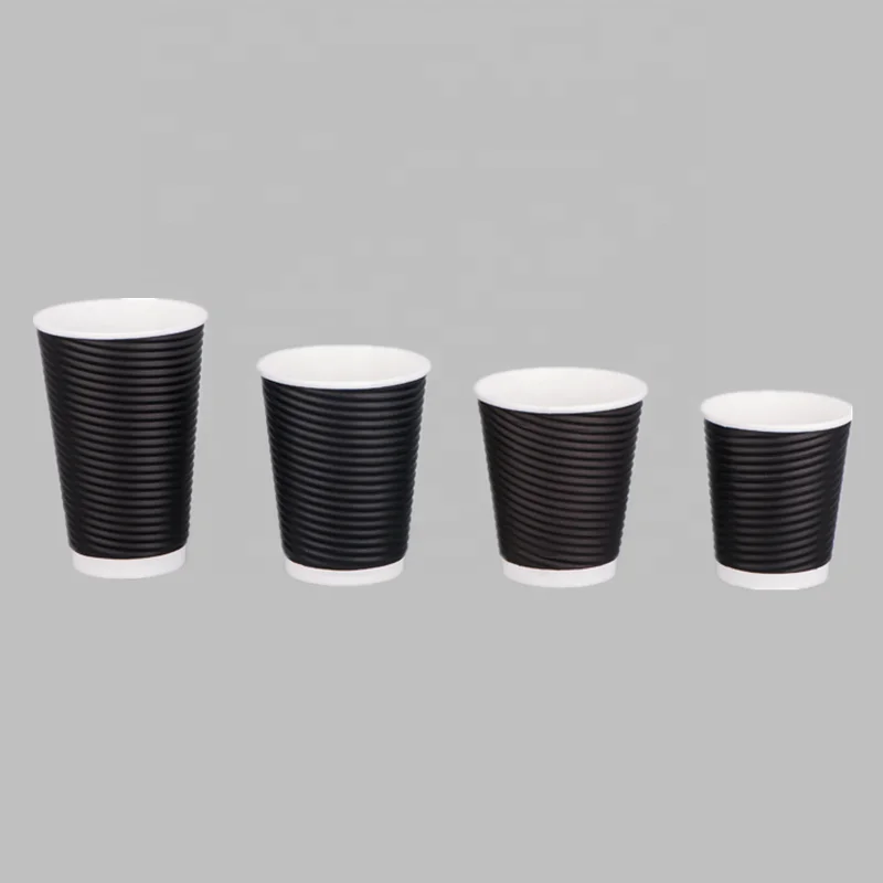 disposable ripple wall paper cups for coffee