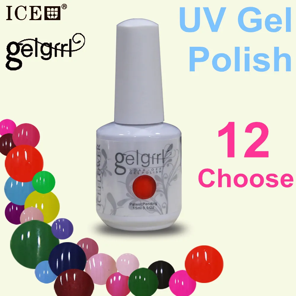 choose 12 color gel uv gel gel nail polish 30day Long Lasting 15 ML 0 5oz