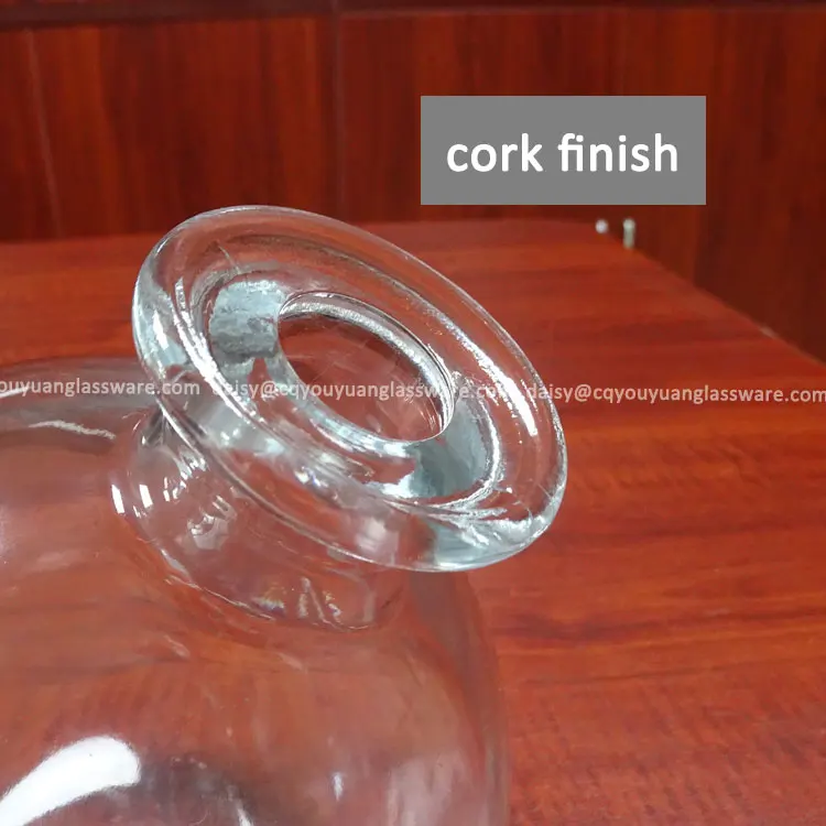 Different size 750ml 375ml 1000ml blue custom glass vodka bottles for Ocean Organic Vodka