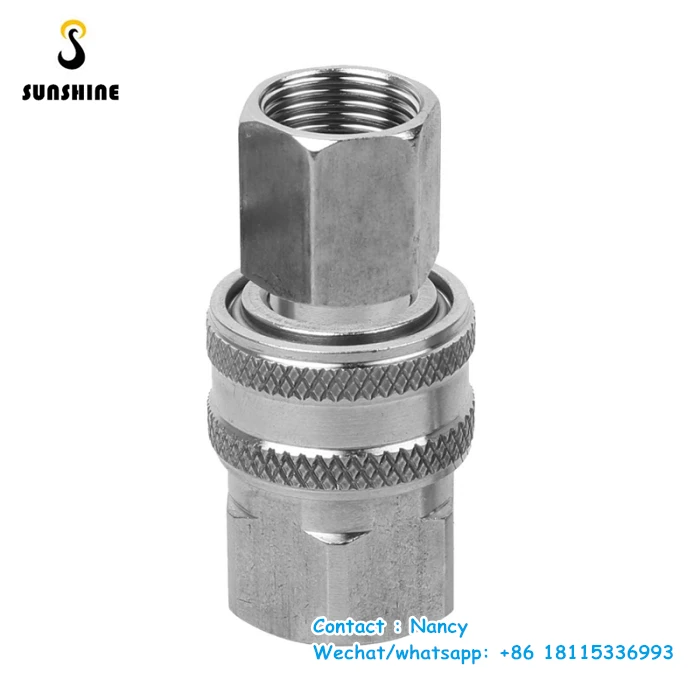 SS 4000PSI Car Washing Stainless Steel Pressure Washer Adapter Set BSP 3/8 Inch Female Quick Connect Plug And Socket Adaptor