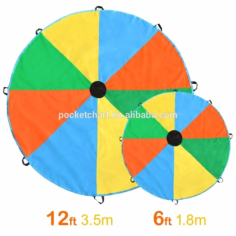 New Parachute for Kids 6 Foot with 8 Handles ,Great for Kids Play, Indoor or Outdoor Games Play Parachute