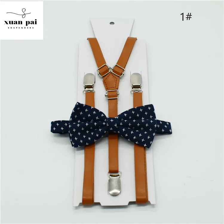 Взрослых pu материал 3 металлические зажимы подтяжки ржавчины цвет лук Галстуки чулок комплект