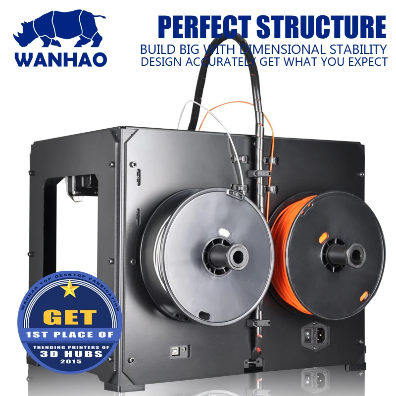 Wanhao Duplicator 4 Daul extruder 3D printer for peek 3D printing machine