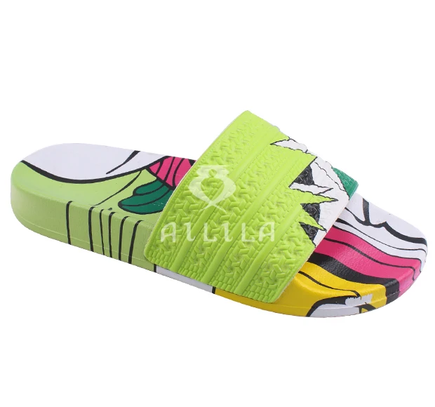 Newest Full printing customize slide slipper sandals