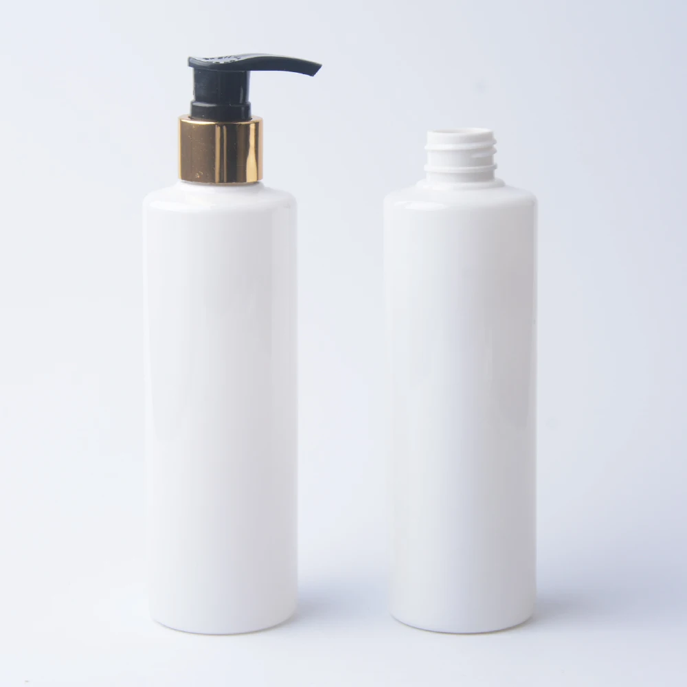 
200ml white plastic pet lotion shampoo pump bottle 