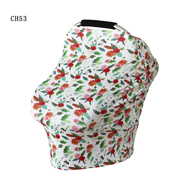 
Accept Custom Design Cotton Breastfeeding Baby Car Seat Nursing Cover 