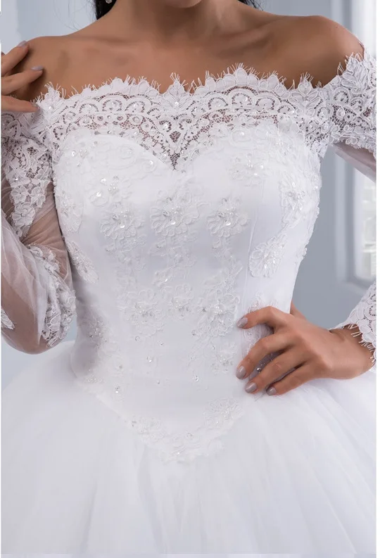 
LS004 Made In Jiangsu Cheap wholesale wedding dress long sleeves women bridal gowns 