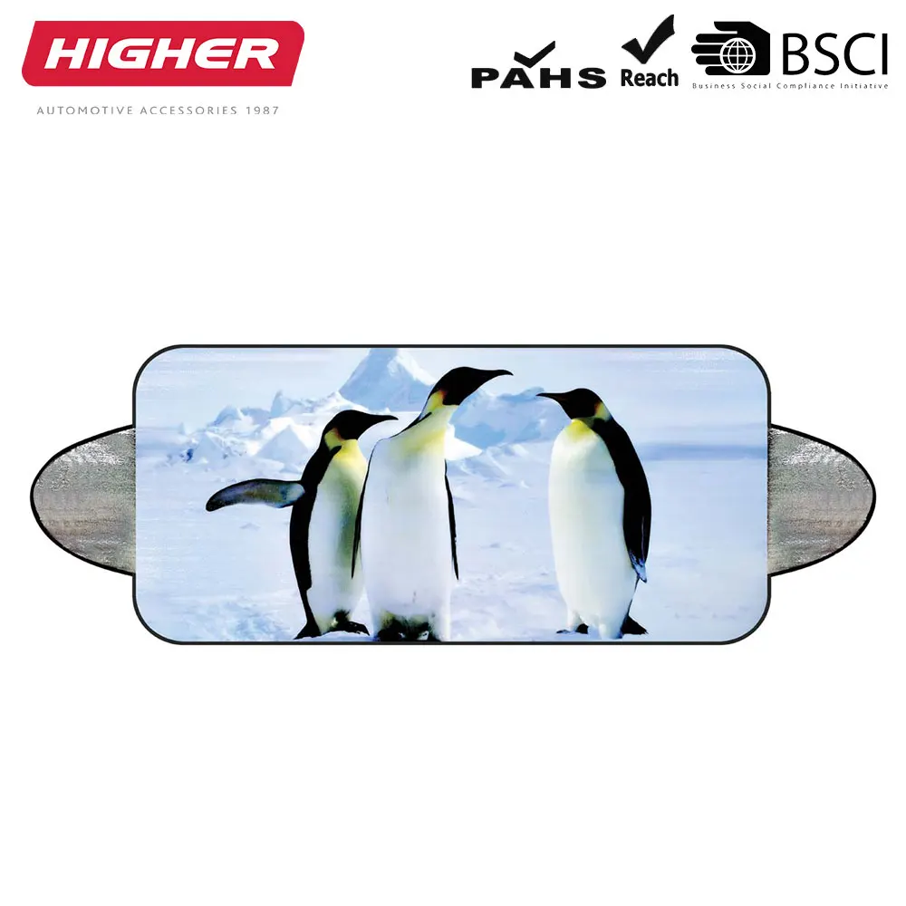 HD10041 PE front side car snow shade curtain sunshade with car logo