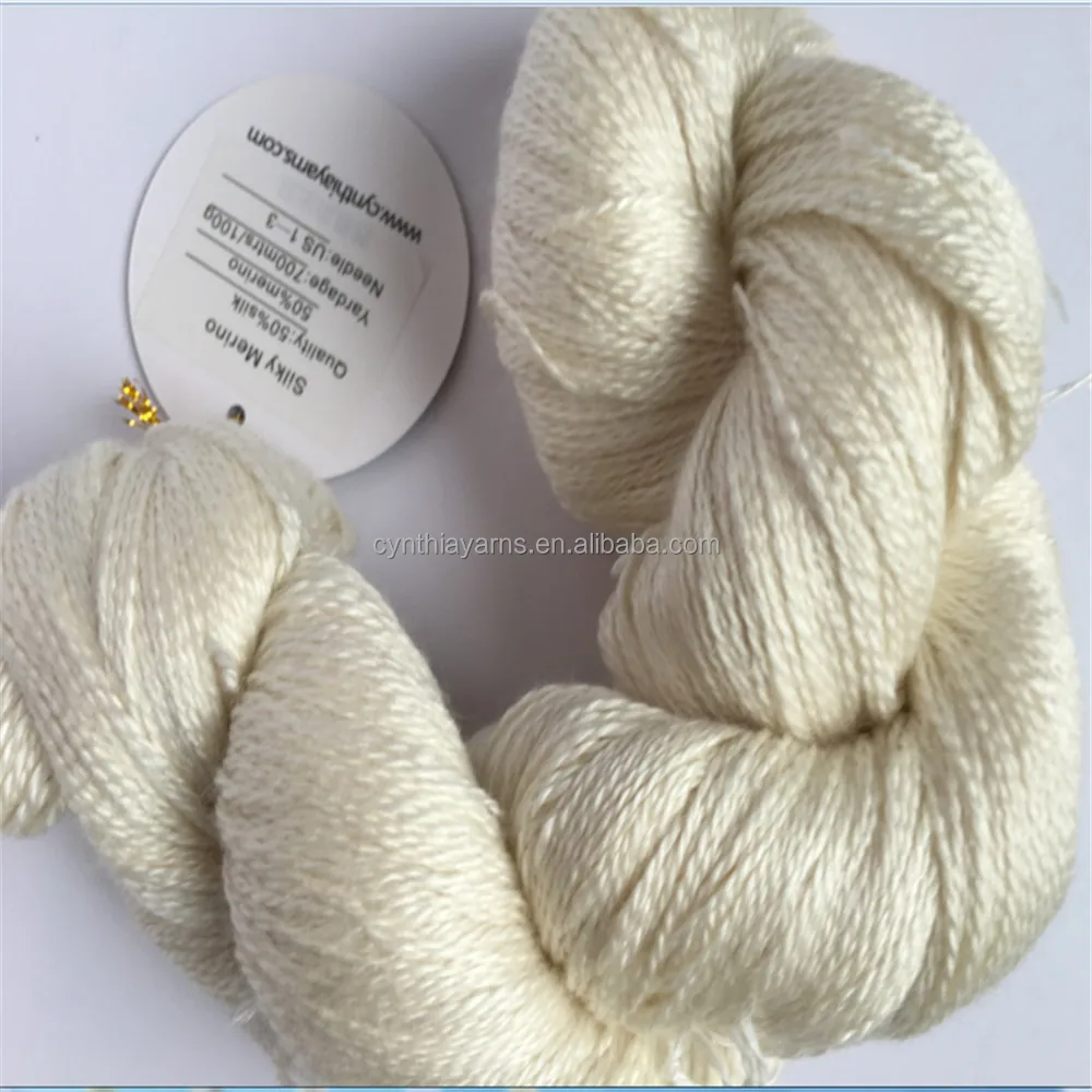 Wholesale merino wool /silk 4 ply finger /sock yarn