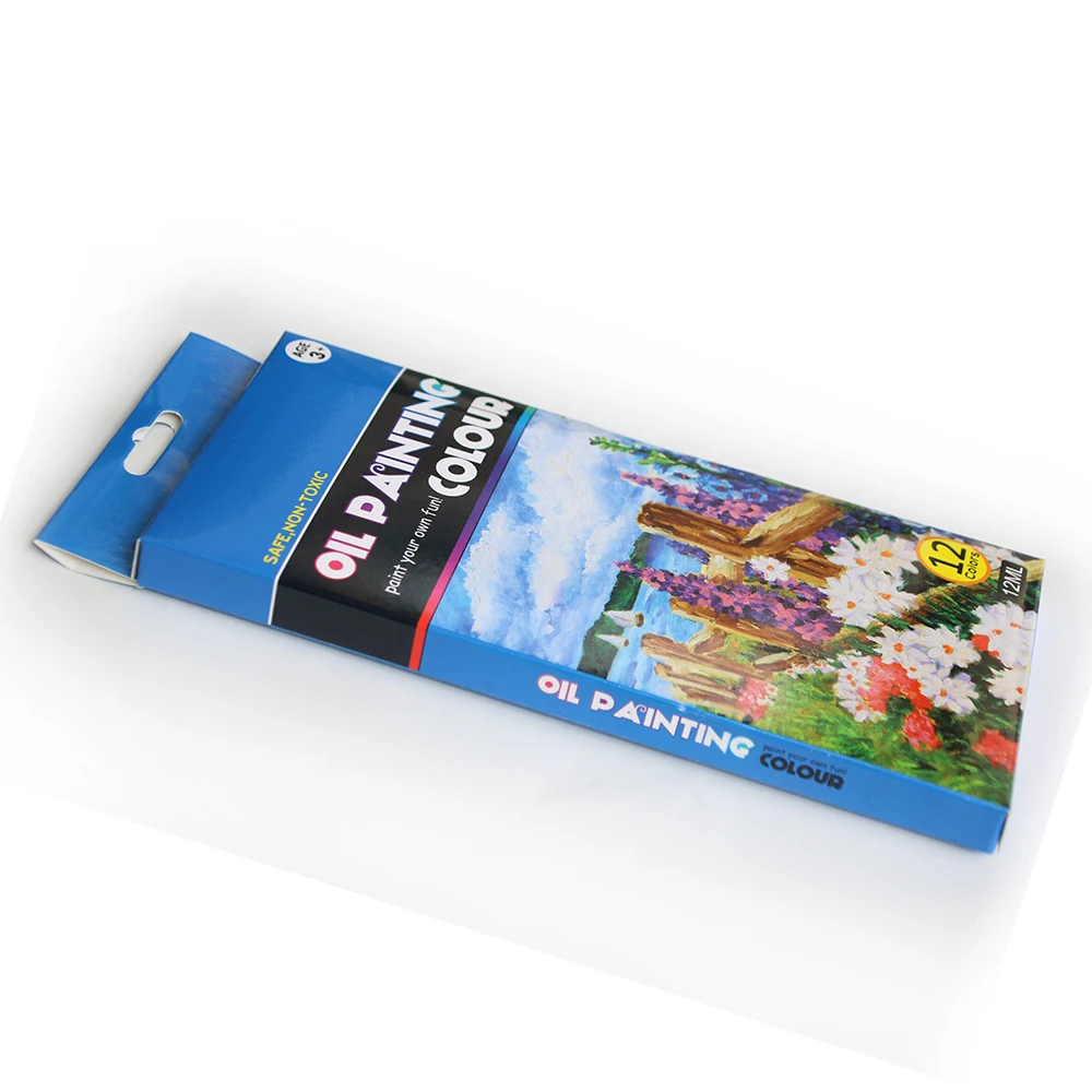 Moderately Priced 12 Tubes X12ml Neon Oil Color Paint Set for Student and Amateur Artists