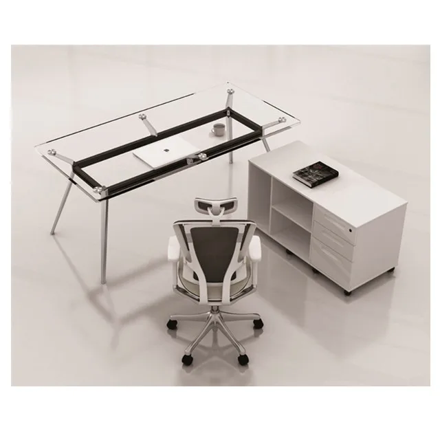 Shenyang  High Quality Modern Executive Glass Top Computer Desk