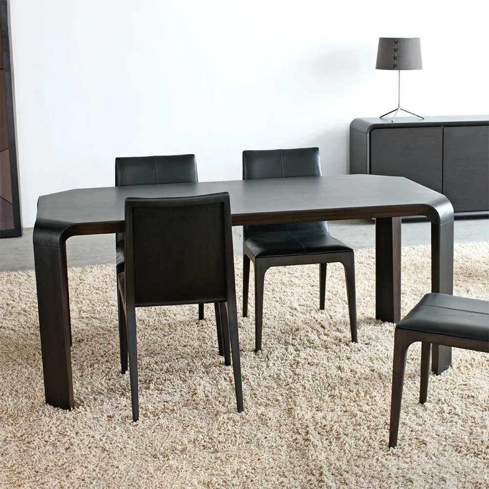 Beverly, современный дизайн, набор, 6 стульев/сидений, длинный, прямоугольный, твердый, бамбуковый обеденный стол