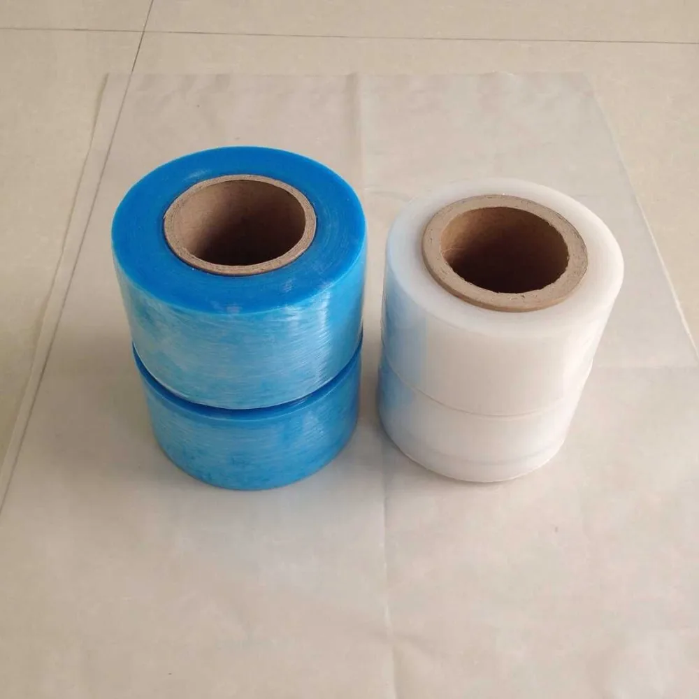 Recycle and Virgin white blue 20mic LLDPE Strech Film