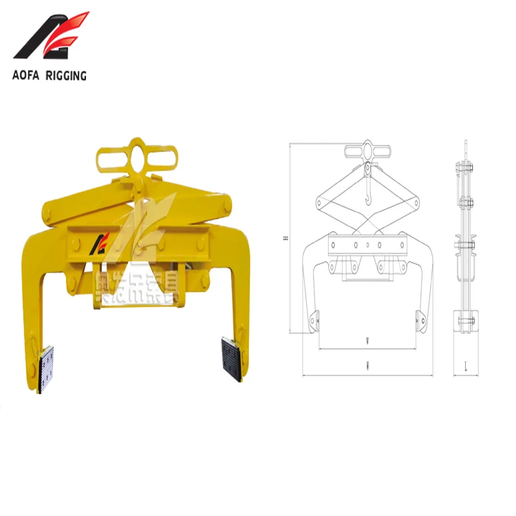 Безопасность 3D чертежей кремния слитка зажим для подъема слитка кремния