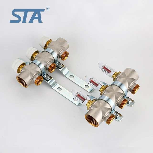 
STA.6157 china suppliers Brass Forging Water heating Valve Heater manifold HVAC System 