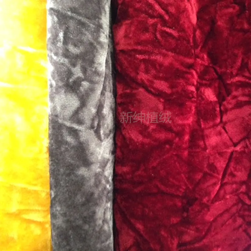 
Flocking crinkle fabric 