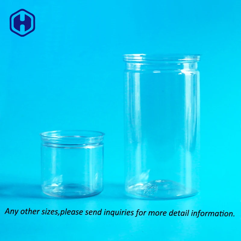 Factory manufacture canning Transparent Bulk Easy open Sealable Packing Ring pull Safe Pet Food Plastic empty can