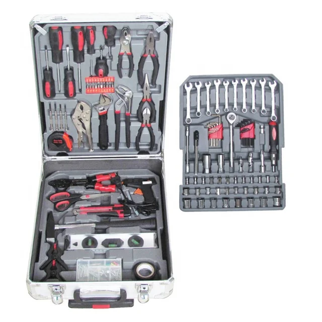Professional Tool Set Case Mechanics Kit Toolbox With Carry Trolley 186 pc